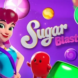 Gameplay of Sugar Blast showing colorful candies