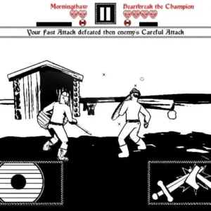 Gameplay of Sword & Glory showing the combat system.
