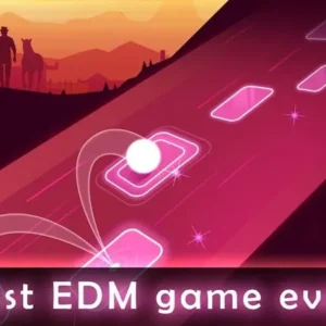 Gameplay of Tiles Hop: EDM Rush!