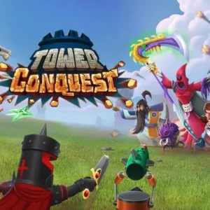 Gameplay of Tower Conquest showing vibrant graphics and strategic battles