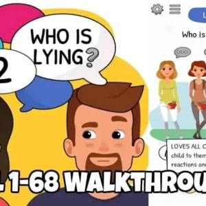 Gameplay of Who is? 2 Brain Puzzle & Chats showing a conversation.