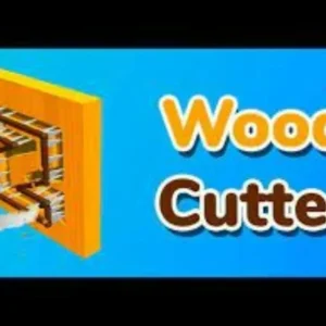 Gameplay of Wood Cutter showing the saw and wood.