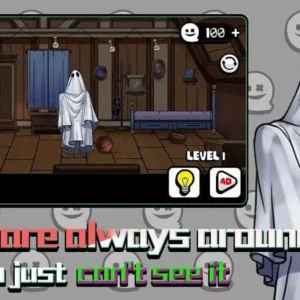 Gameplay of You Can't See Me on an Android phone