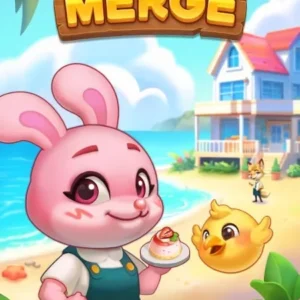 Gameplay screenshot of Anipang Merge showing the merging mechanic.