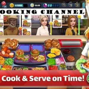 Gameplay screenshot of Cooking Channel showing the cooking interface.