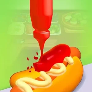 Gameplay screenshot of Cooking Frenzy showing the cooking interface.