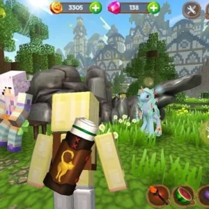 Gameplay screenshot of Pony World Craft on an Android device.