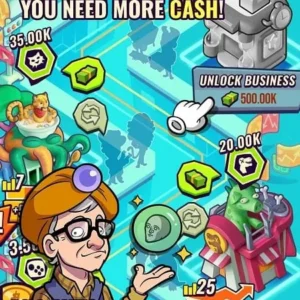 Gameplay screenshot of Rob the Rich showcasing the money-making mechanics.