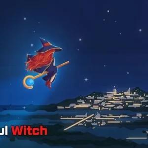 Gameplay screenshot of Witch Defense showing the witch casting spells.