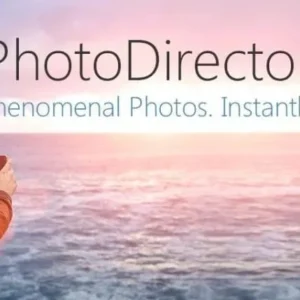 General overview of the PhotoDirector app interface.