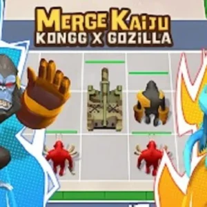 Giant monster destroying city in Merge Kaiju