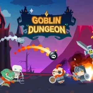 Goblin defending his dungeon in Goblin Dungeon.