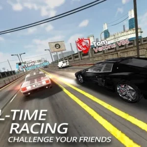 High-speed racing action in Traffic Tour Classic.