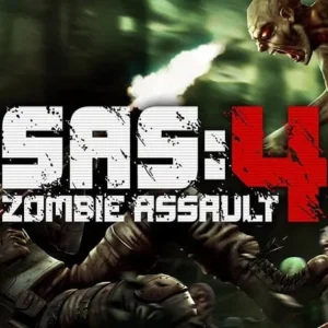 Intense zombie shooting action