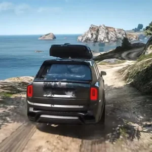 Jeep Offroad driving through a muddy terrain