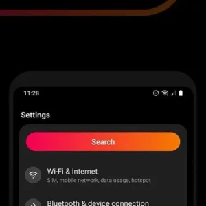 Liv Dark app interface showing customization options.