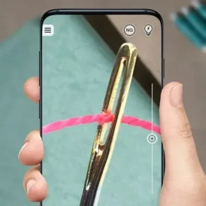 Magnifier Plus with Flashlight in action