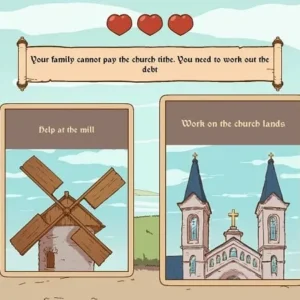 Medieval village scene in Choice of Life