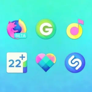 Mermaid Icon Pack themed home screen