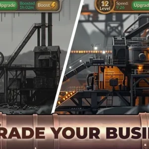 Metropolis in-game screenshot showing mining operations.
