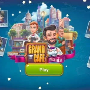 Mô tả: Giao diện chính của game Grand Cafe Mania