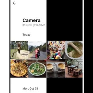 Modern gallery app interface