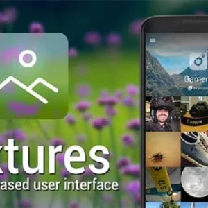 Modern interface of Piktures app