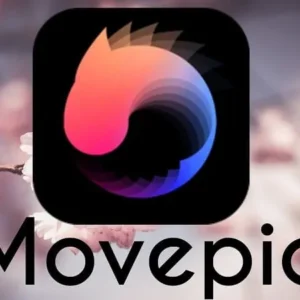 Movepic app interface showcasing its features.