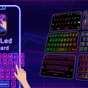 Neon LED Keyboard in action