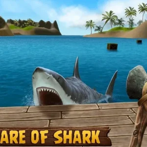 Ocean Survival gameplay on a deserted island