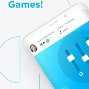Peak app interface showcasing various brain training games.