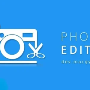 Photo editing interface of Photo Editor app.