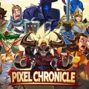 Pixelated world with characters and monsters in Pixel Chronicle