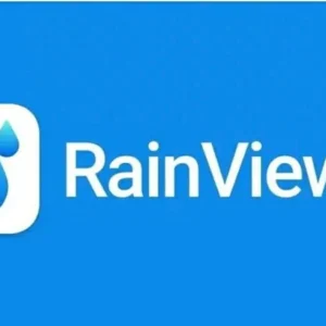RainViewer main screen showing radar map