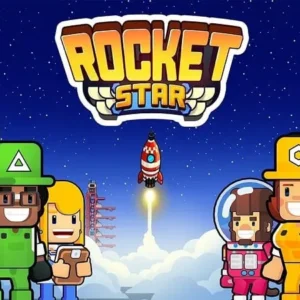 Rocket launching into space in Rocket Star game