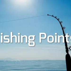 Screenshot of Fishing Points app showing map interface