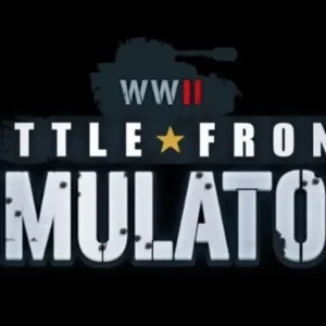 Screenshot of gameplay in WW2 Battle Front Simulator showing tanks and soldiers on the battlefield.