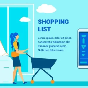Shopping list interface overview.