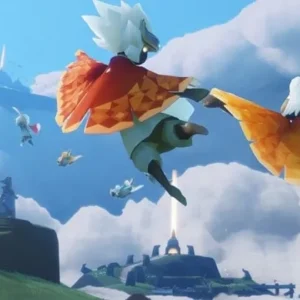 Sky Children of the Light soaring through the sky