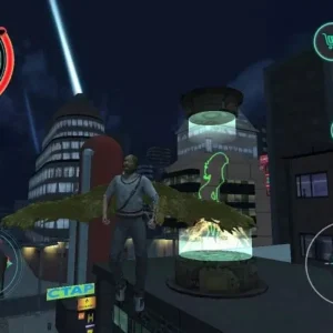 Soaring through the city as Battle Angel