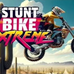 Stunt Bike performing a jump