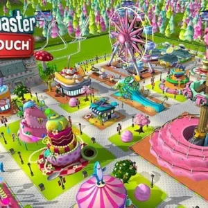 Thrilling rollercoaster in RollerCoaster Tycoon Touch