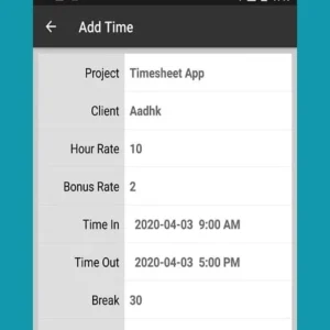 Timesheet Work Hours Tracker mod android