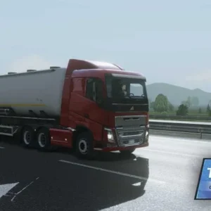 Truck Simulation on a winding road.