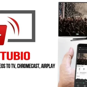 Tubio app interface showcasing streaming capabilities