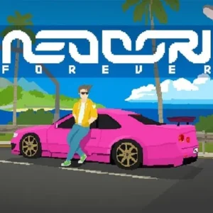 Vibrant racing tracks in Neodori Forever.